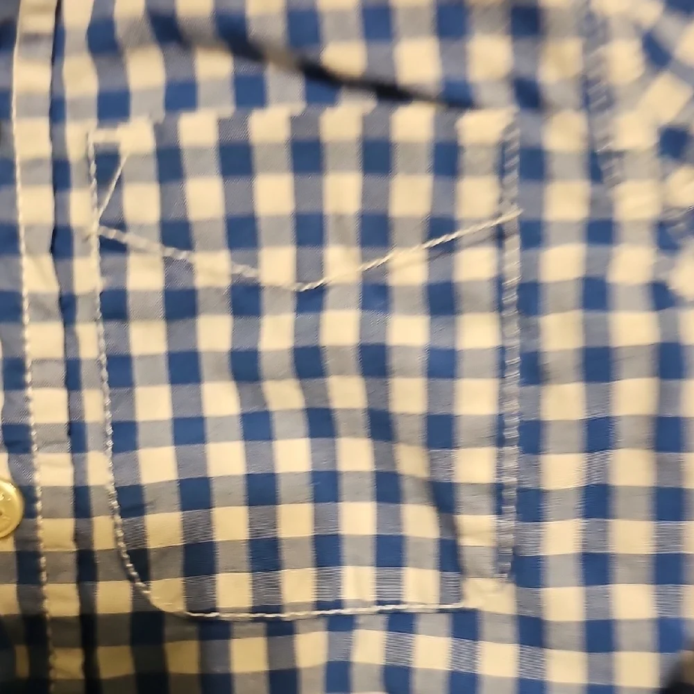 OshKosh B'gosh Checkered Blue White Button-Down Shirt Size 5 Toddler Boy Girl
